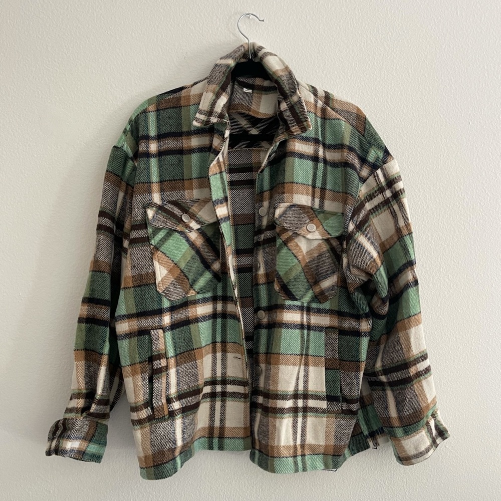 Oversized shirt jacket